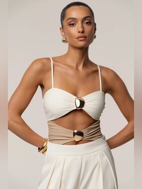 JLuxlabel IVORY AURA EMBELLISHED BODYSUIT